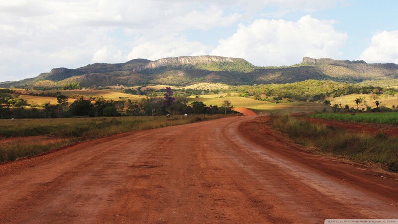 Dirt Road in Countryside — Red