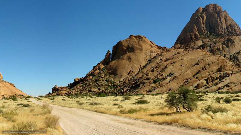 Dirt Road in Desert — Blue, Arid
