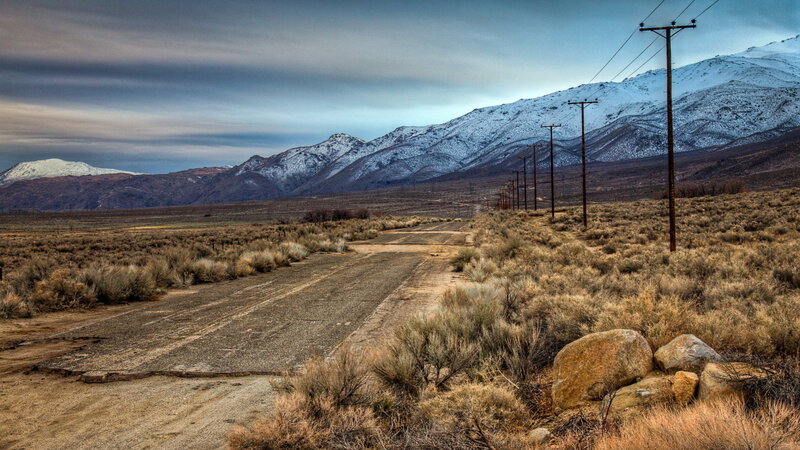 Dirt Road in Desert — Brown, Desolate