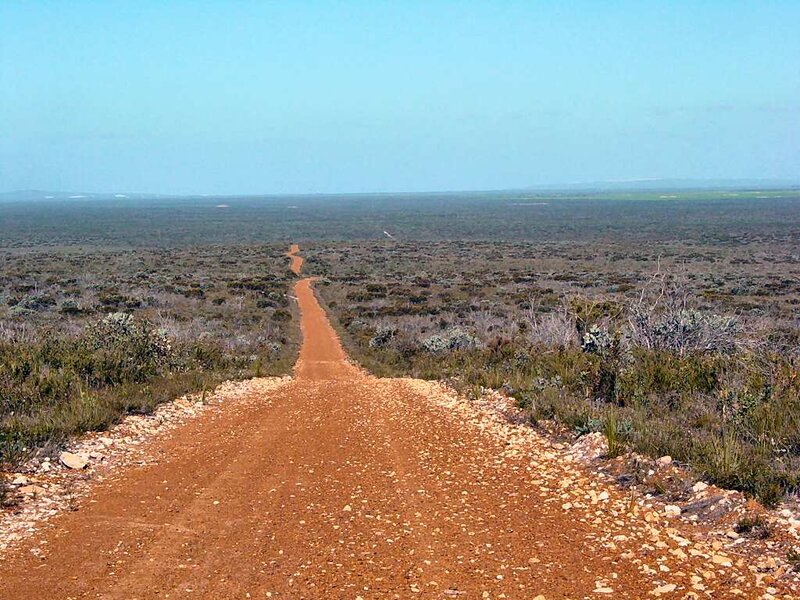 Dirt Road in Desert — Brown, Open