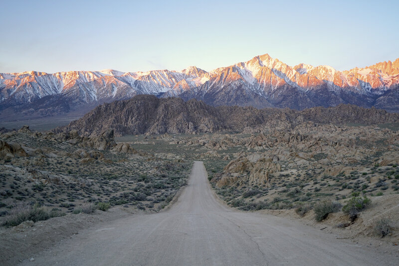 Dirt Road in Desert — Brown, Serene