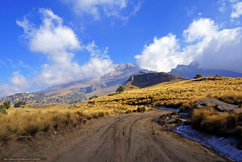 Dirt Road in Mountain Valley — Blue, Serene, Afternoon