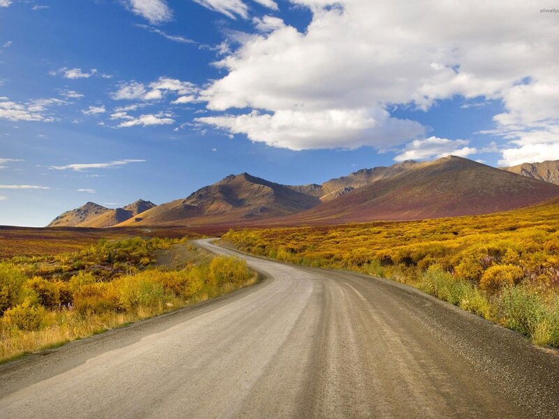 Dirt Road in Mountains — Blue
