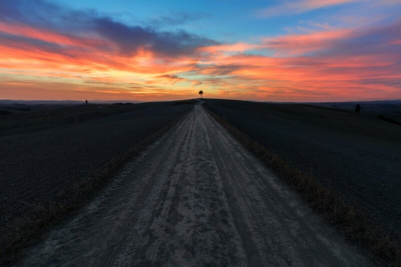 Dirt Road in Tuscany — Orange