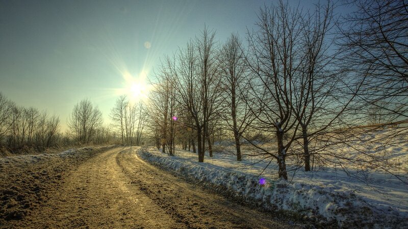 Dirt Road in Winter
