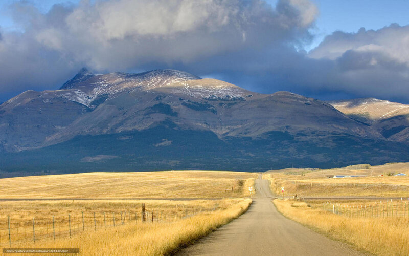Dirt Road Leading to Mountains — Brown, Dramatic