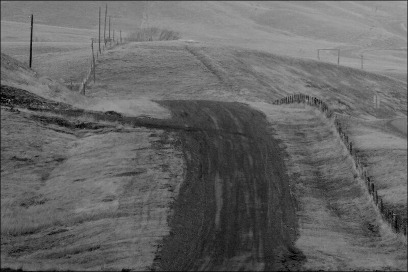 Dirt Road on Hillside — Black