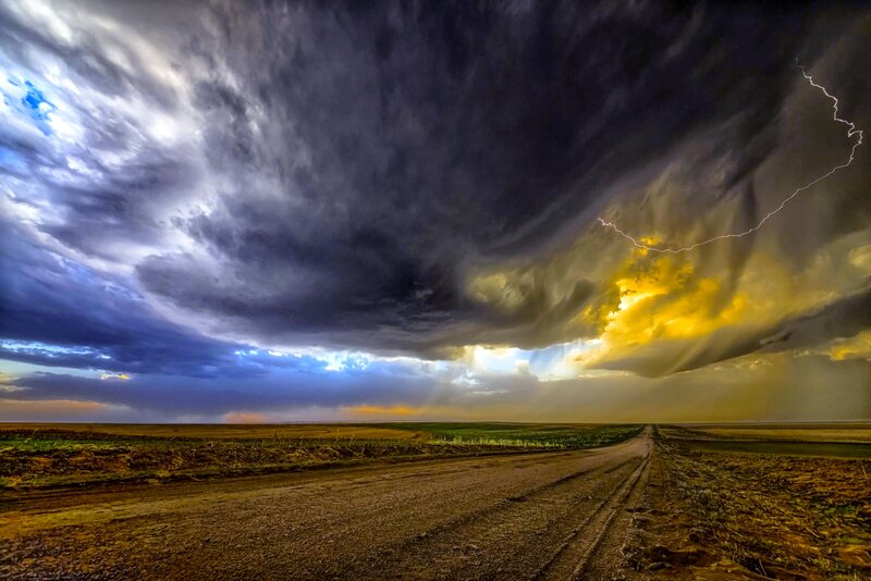 Dirt Road under Storm