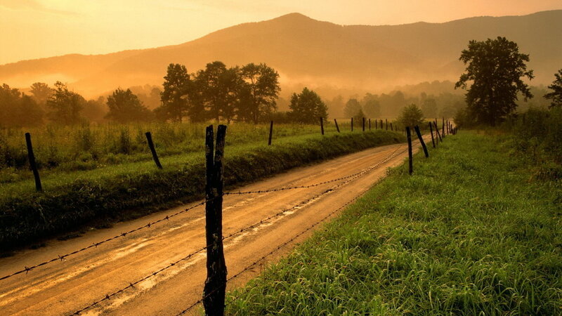 Dirt Road with Barbed Wire