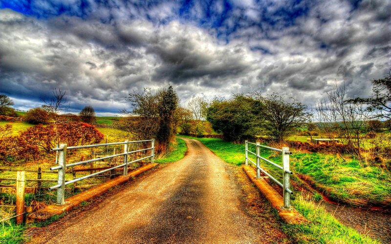 Dirt Road with Bridge