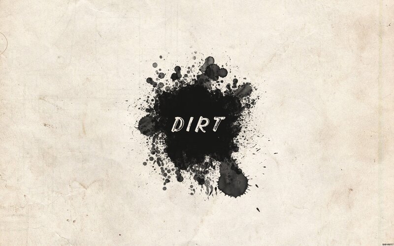dirt text on ink splatter