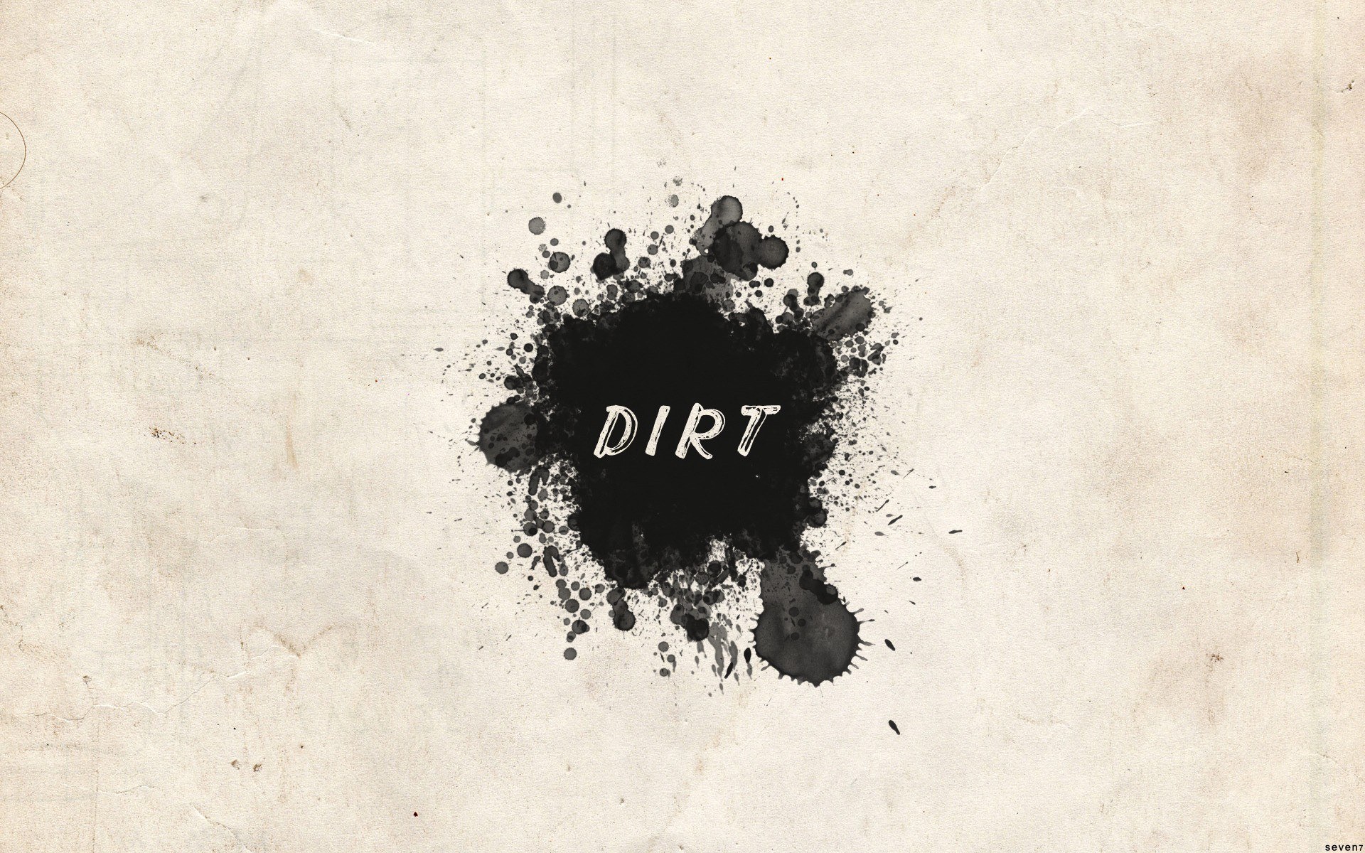 dirt text on ink splatter
