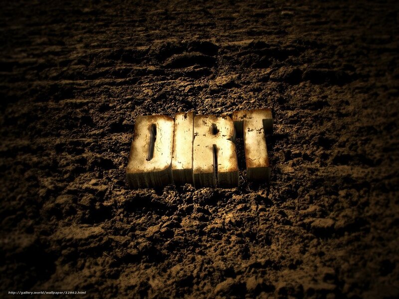 Dirt text on soil