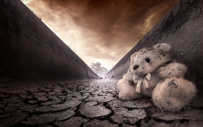 Dirty Teddy Bear — Brown