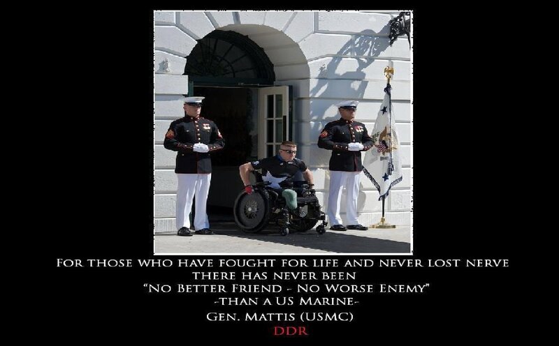 Disabled Marine in Wheelchair