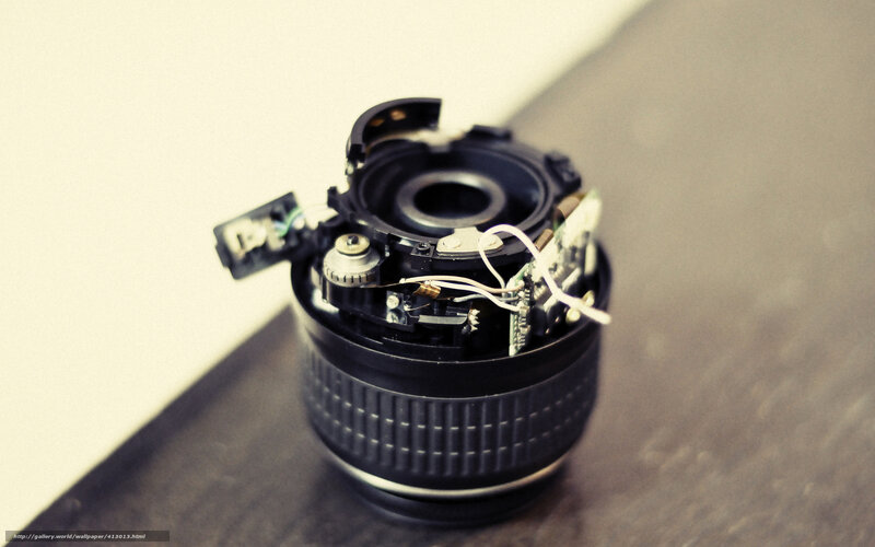 Disassembled Camera Lens — Black