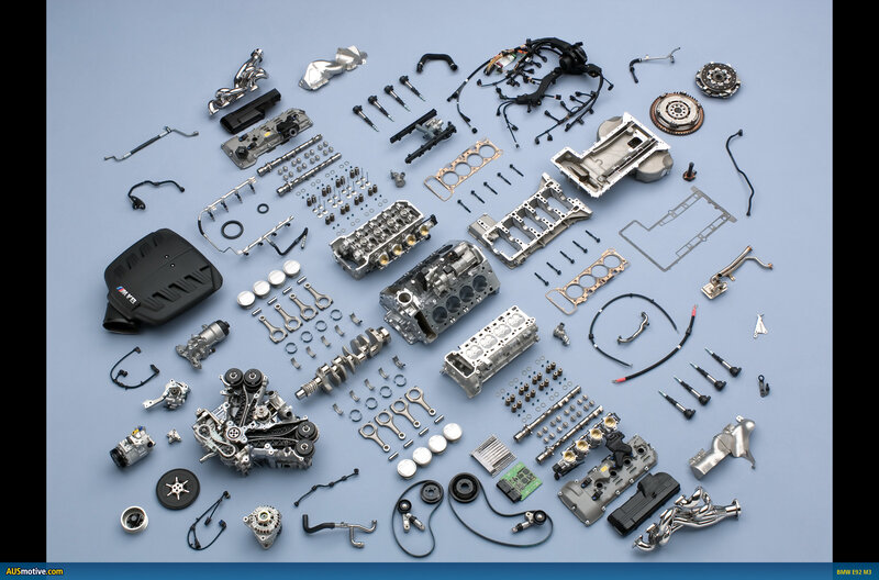 Disassembled Car Engine — Blue, Technical, Photograph