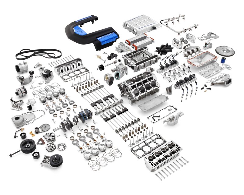 Disassembled Car Engine