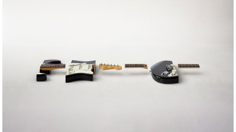 Disassembled Electric Guitar — Black