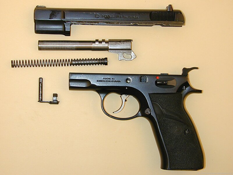 Disassembled Pistol — Black, Neutral