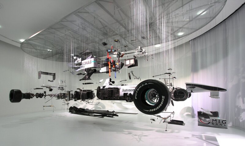Disassembled Race Car