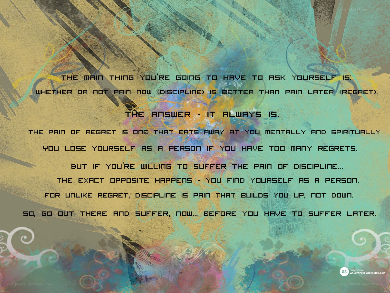 discipline vs regret quote