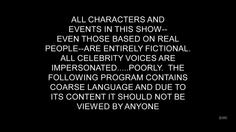Disclaimer Text on Black Background