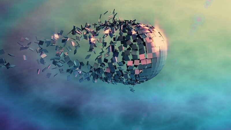 Disco Ball Breaking Apart