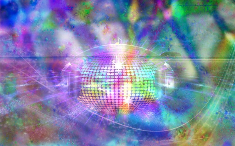 Disco Ball in Colorful Light