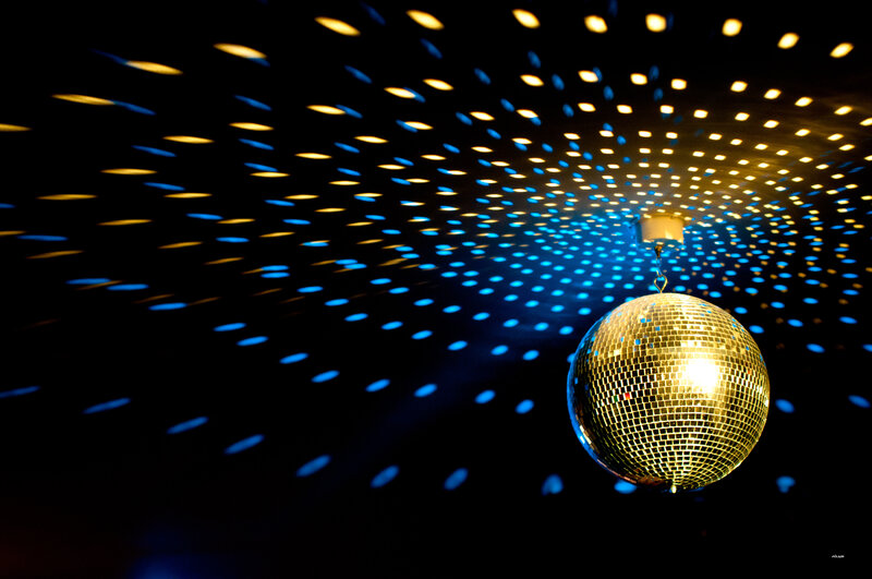 Disco Ball on Ceiling — Black