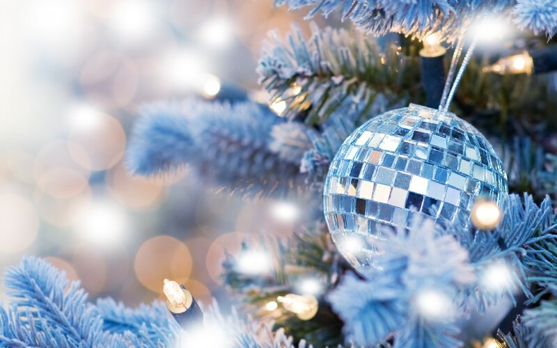 Disco Ball Ornament — Blue