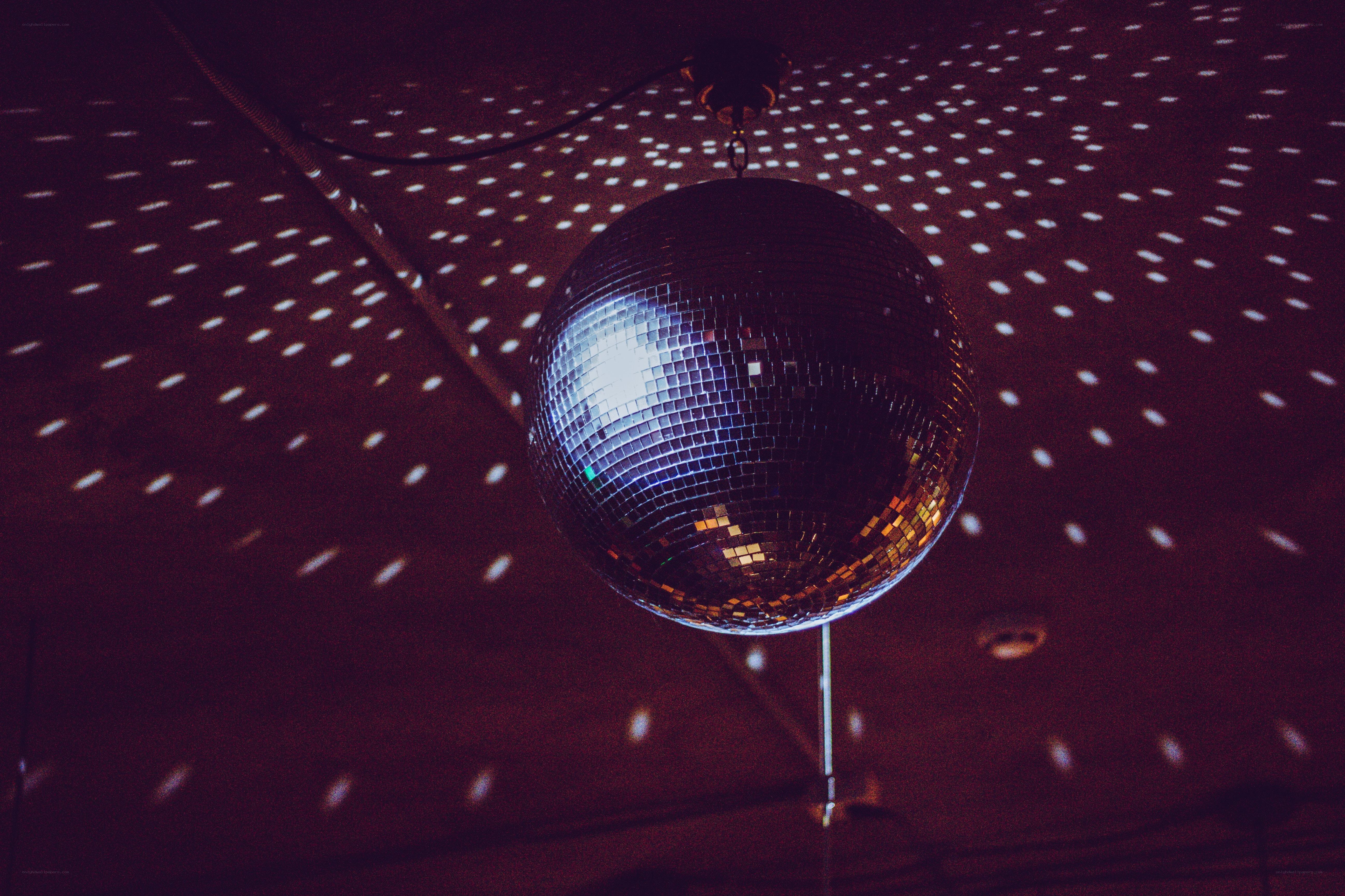 Disco ball reflecting light