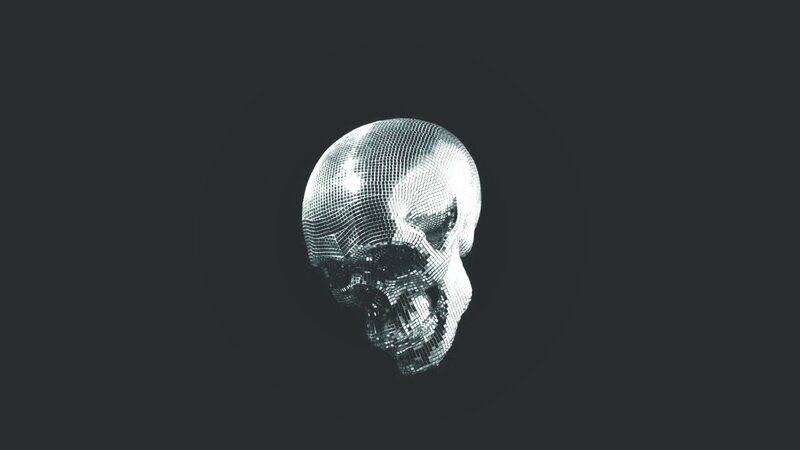 Disco Ball Skull — Black, Dark