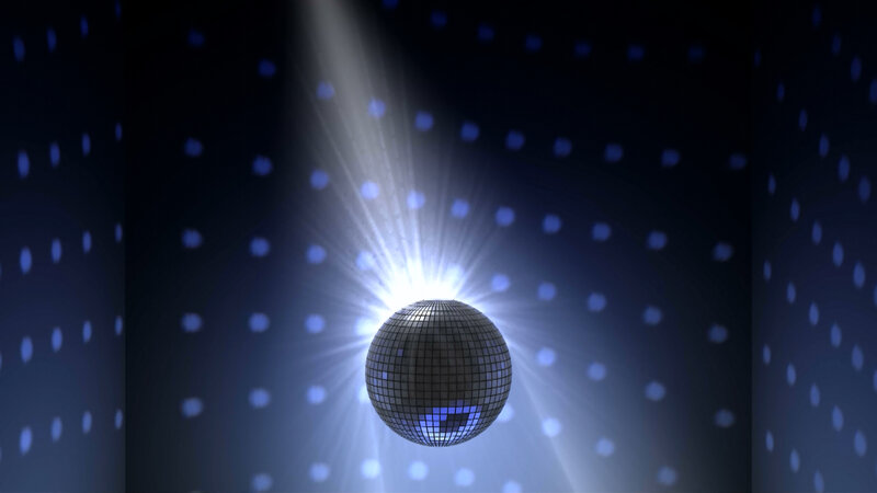 Disco ball with light rays