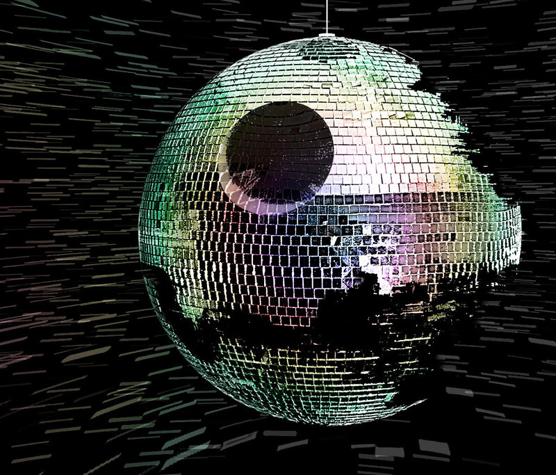 Disco Ball with Star Wars Design — Green
