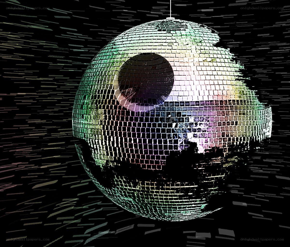 disco ball with star wars design