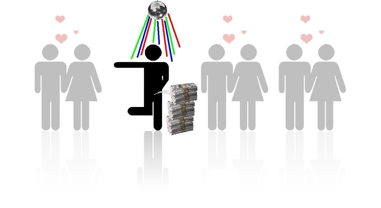 Disco dancer with money