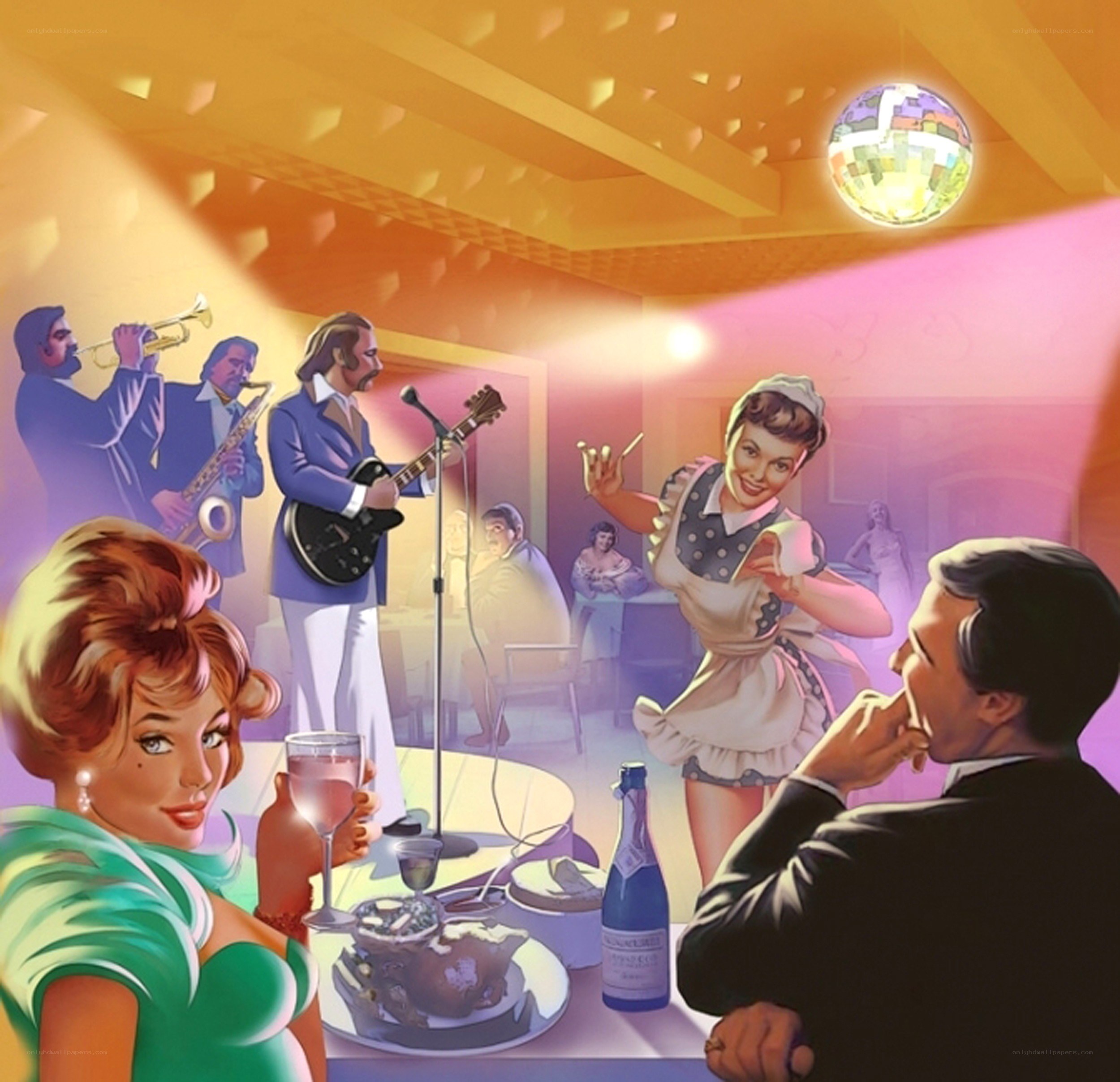 Disco party with band