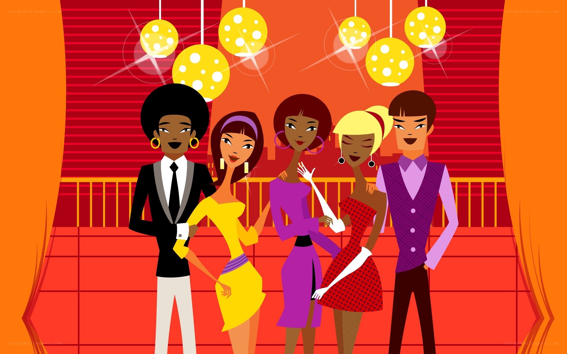 Disco party with friends