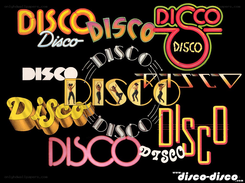 disco-themed graphic collage