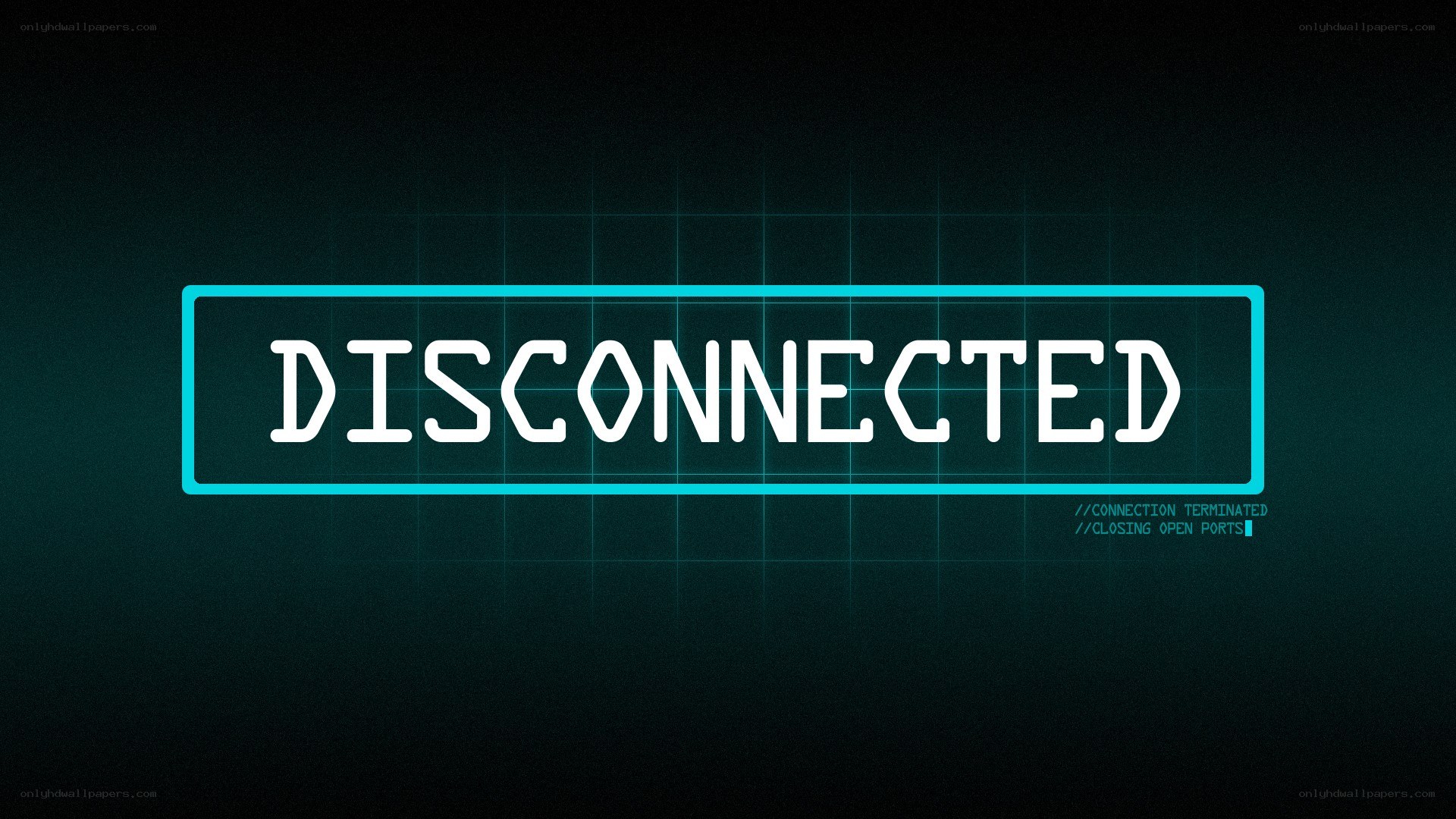 Disconnected status screen