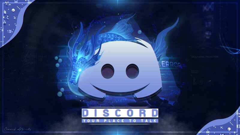 Discord Logo with Dragon