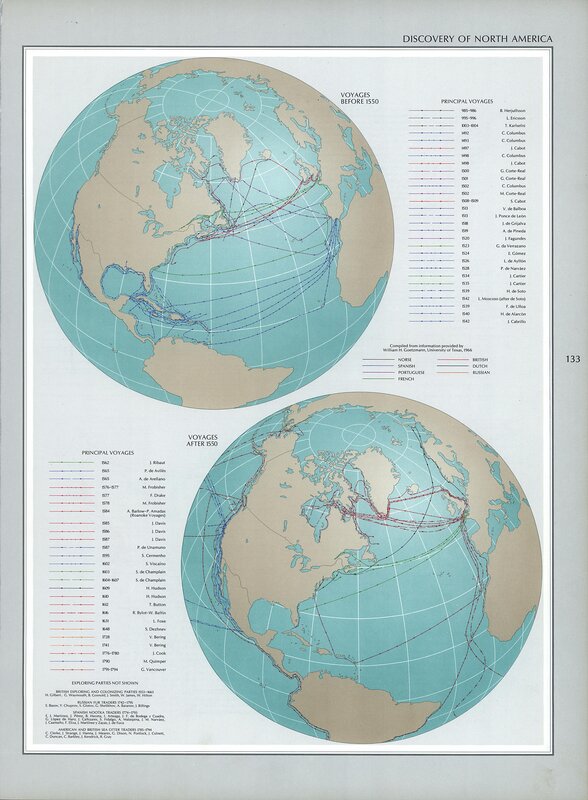 Discovery of North America map