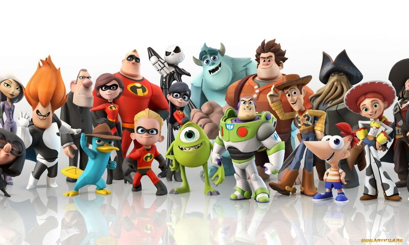 Disney and Pixar characters group