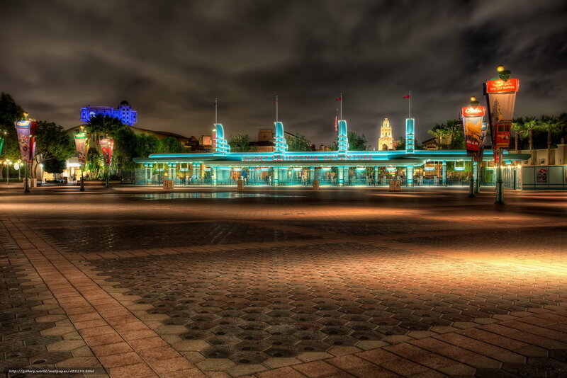 Disney California Adventure at night