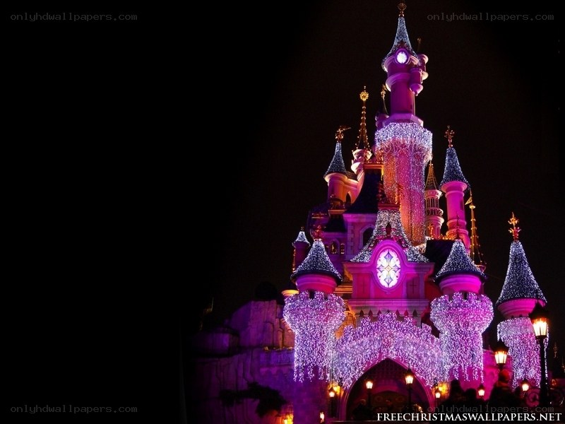 Disney castle at night