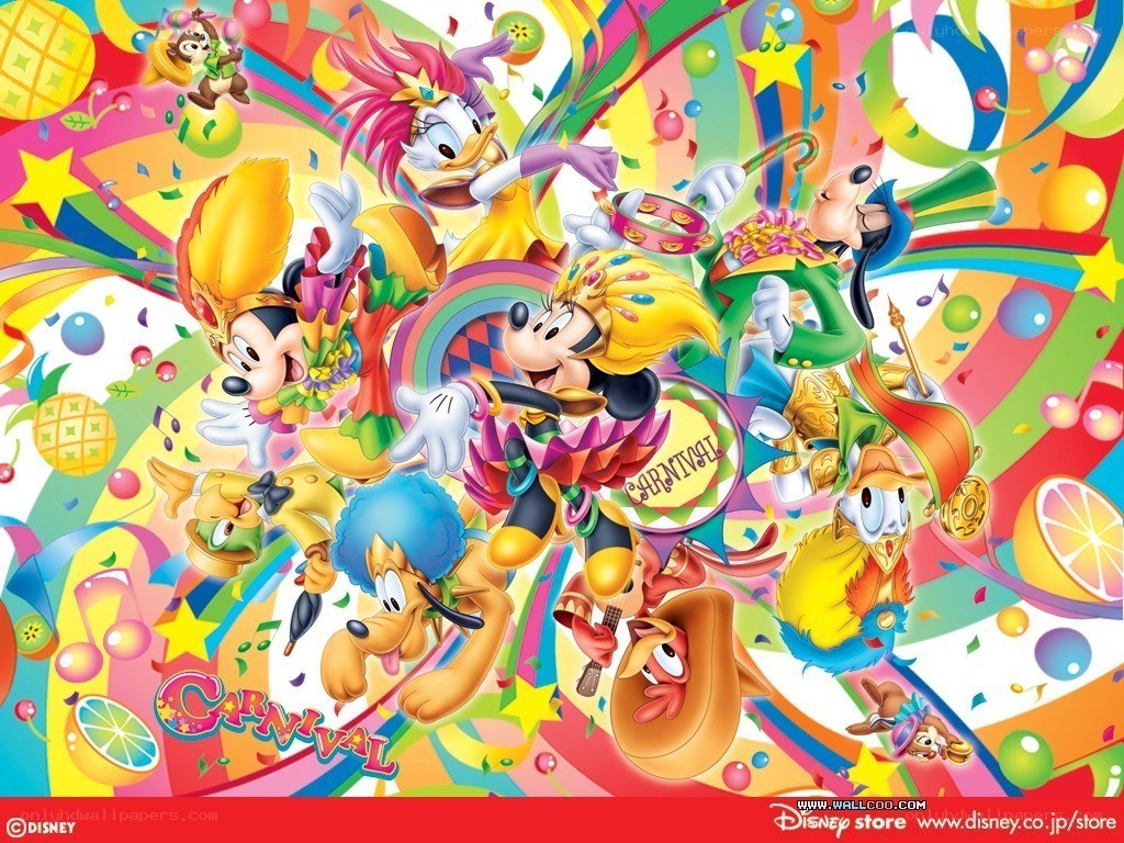 Disney characters at a carnival