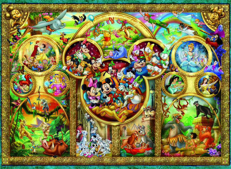 Disney Characters Collage — Gold
