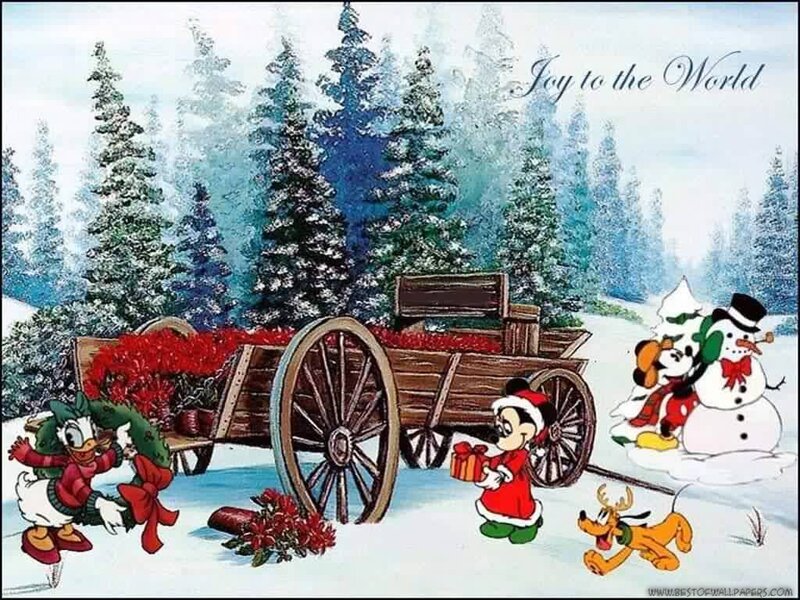 Disney Characters in Winter — White