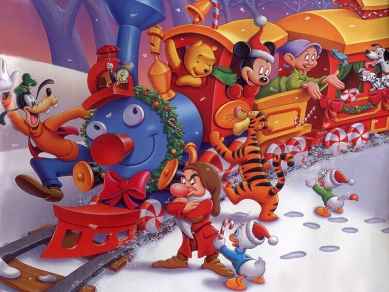 Disney Characters on Train